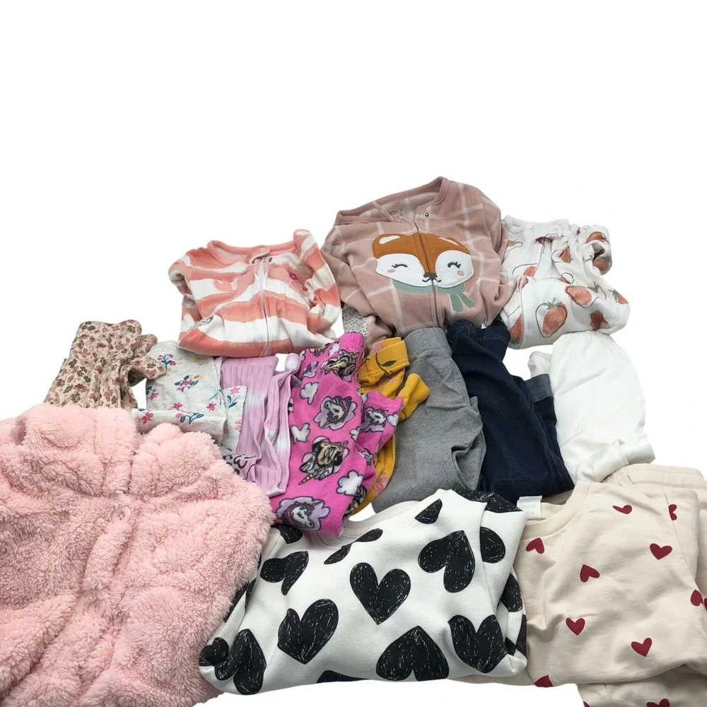 Toddler Girls 3T Fall Winter Clothing BUNDLE Pajamas Loungewear Pants Cozy